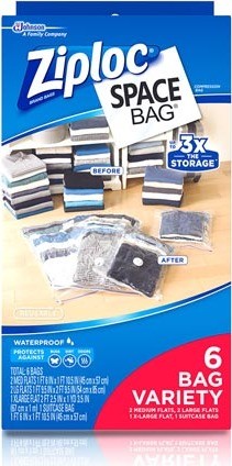 Space Bags Variety Pack Ziploc, 6 bags #PR704588000