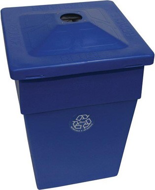 Poubelle de recyclage jumbo Bullseye, 55 gal #WH108J00BLE