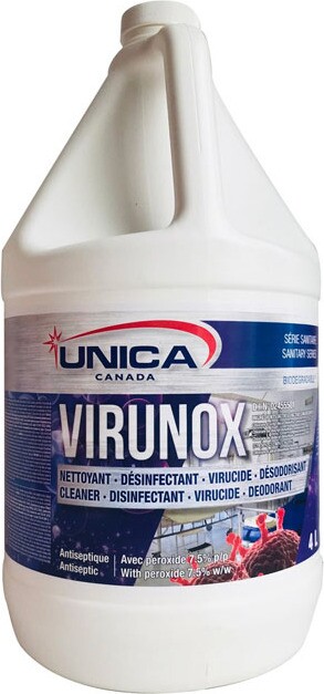 VIRUNOX Nettoyant désinfectant au peroxyde d'hydrogène #QC00NVIRU04 VIRUNOX Nettoyant désinfectant au peroxyde d'hydrogène #QC00NVIRU04