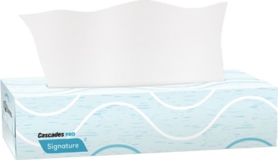 Cascades PRO Signature F600 Flat Box Facial Tissues #CC00F600000