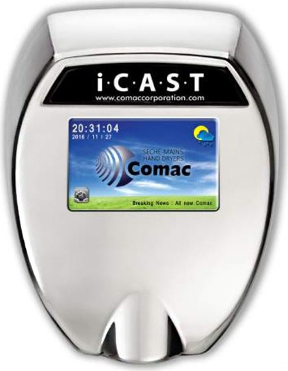 Smart Hand Dryer iCast COMAC #NVC40023000 Smart Hand Dryer iCast COMAC #NVC40023000