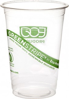 Verres en plastique compostables GREENSTRIPE #EC710110900 Verres en plastique compostables GREENSTRIPE #EC710110900