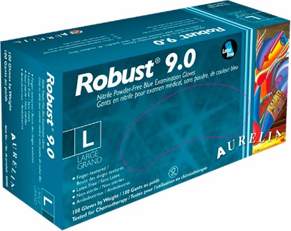 Gants d'examen Aurelia Robust 9.0 en nitrile non poudrés #SE96897000M Gants d'examen Aurelia Robust 9.0 en nitrile non poudrés #SE96897000M