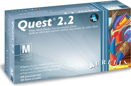 Gants d'examen Aurelia Quest 2.2 en nitrile non poudrés #SE092937000 Gants d'examen Aurelia Quest 2.2 en nitrile non poudrés #SE092937000