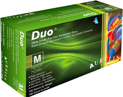 Gants d'examen Aurelia Duo en nitrile non poudrés #SE929880000 Gants d'examen Aurelia Duo en nitrile non poudrés #SE929880000