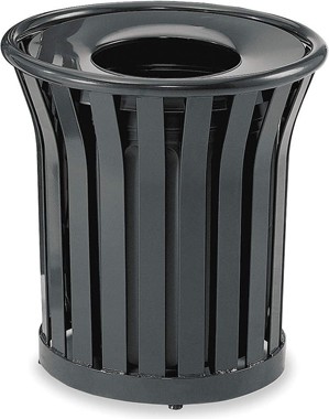 AMERICANA Outdoor Waste Container with Lid 36 Gal #RBMT22PLNOI