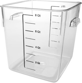 Square Food Storage Containers Crystal-Clear #RB630800CLR