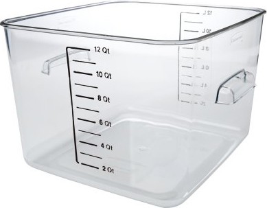 Square Food Storage Containers Crystal-Clear #RB006312000