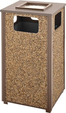 Outdoor Waste Container with Ashtray ASPEN #RBR18SU201PL