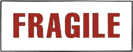 Étiquettes pour traitement spécial FRAGILE PA998 #TQ0PA998000 Étiquettes pour traitement spécial FRAGILE PA998 #TQ0PA998000