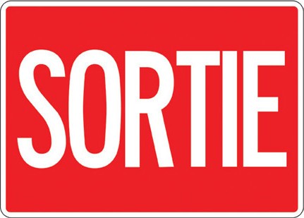 Enseigne de sécurité Sortie/Exit #TQSGM667000