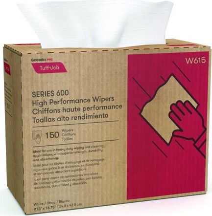 Tuff Job White Pop-Up Box High Performance Wipers W600 Series #CC00W615000
