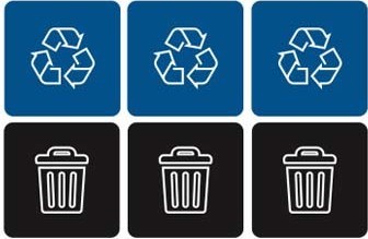 Étiquettes de recyclage Waste Watcher #BU100204000 Étiquettes de recyclage Waste Watcher #BU100204000