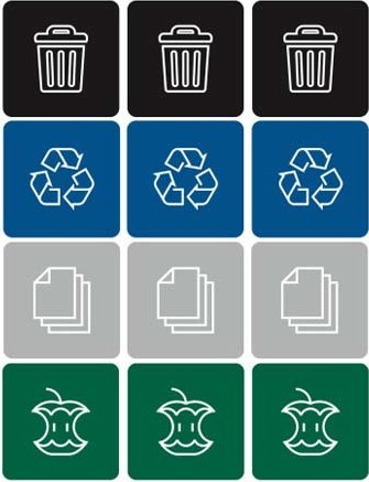 Étiquettes de recyclage Waste Watcher #BU100205000