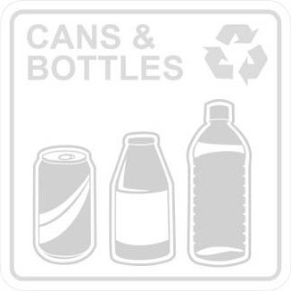 Étiquettes de recyclage Waste Watcher, Blanc-Transparent #BU102875000