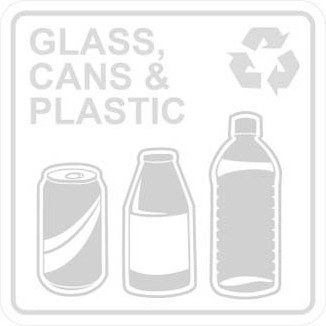 Recycling Labels Waste Watcher, Clear-White #BU102885000