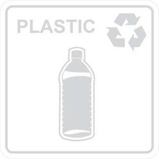 Étiquettes de recyclage Waste Watcher, Blanc-Transparent #BU102906000