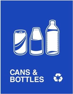 Étiquettes de recyclage Waste Watcher, Colorés #BU103812000