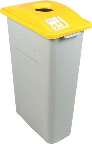 Waste Watcher Single Container for Cans & Bottle, Yellow #BU100934000
