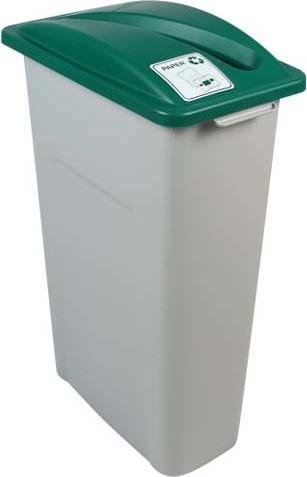 Waste Watcher Single Container for Paper, Grey #BU100936000