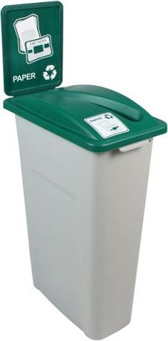 Waste Watcher Single Container for Paper, Grey #BU100950000 Waste Watcher Single Container for Paper, Grey #BU100950000