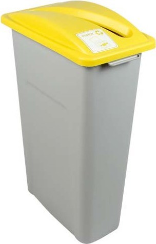 Waste Watcher Single Container for Paper, Grey-Yellow #BU100937000