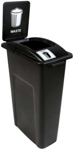 Single Waste Container Waste Watcher, Open Lid #BU101031000