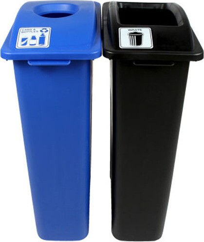 WASTE WATCHER Cans and Bottles Recycling Station 46 Gal #BU101047000