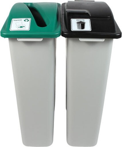 WASTE WATCHER Paper Waste Recycling Containers 46 Gal #BU100963000 WASTE WATCHER Paper Waste Recycling Containers 46 Gal #BU100963000