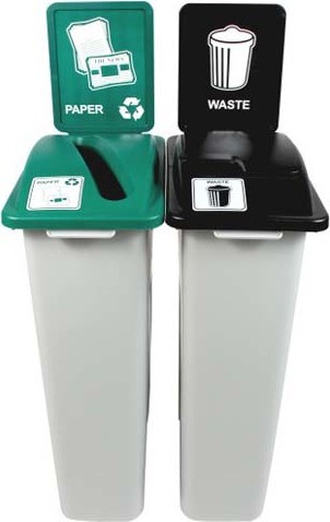 WASTE WATCHER Paper Waste Recycling Containers 46 Gal #BU100971000