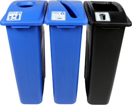 WASTE WATCHER Recycling Station for Waste, Cans and Papers 69 Gal #BU101063000 WASTE WATCHER Recycling Station for Waste, Cans and Papers 69 Gal #BU101063000