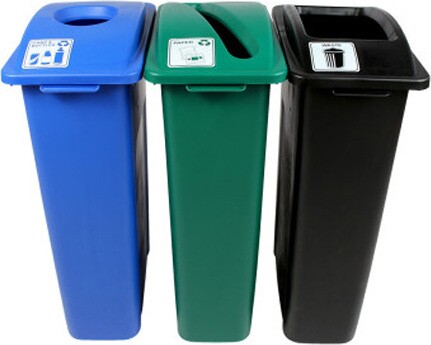 WASTE WATCHER Station de recyclage déchets, canettes et papiers 69 gal #BU101061000 WASTE WATCHER Station de recyclage déchets, canettes et papiers 69 gal #BU101061000