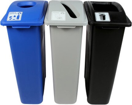 WASTE WATCHER Station de recyclage déchets, canettes et papiers 69 gal #BU101062000 WASTE WATCHER Station de recyclage déchets, canettes et papiers 69 gal #BU101062000