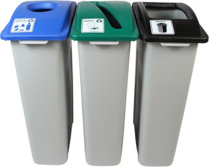 WASTE WATCHER Poubelles pour déchets, canettes et compost 69 gal #BU100976000