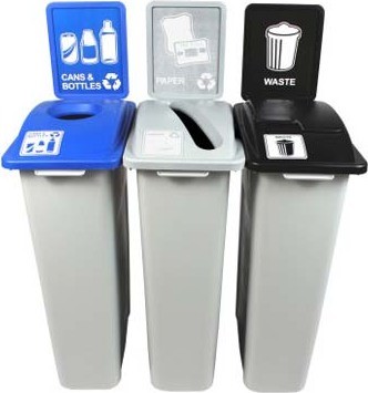 WASTE WATCHER Poubelles pour déchets, bouteilles et compost 69 gal #BU100993000