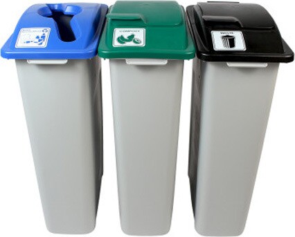 WASTE WATCHER Poubelles pour déchets, recyclage et compost 69 gal #BU100975000