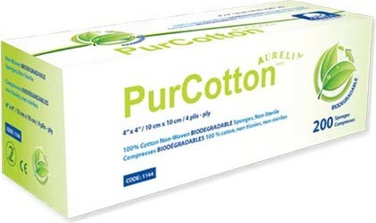 Compresses biodégradables Aurelia PurCotton #SE011440000