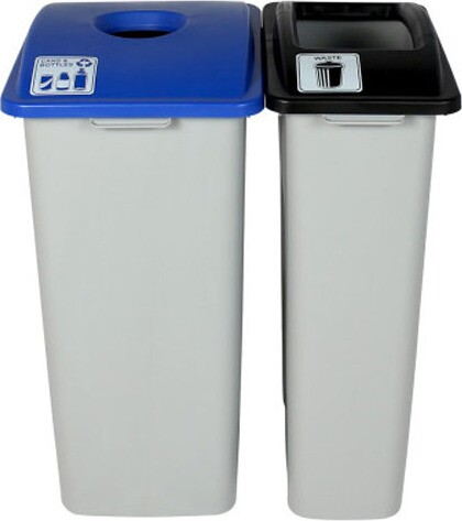WASTE WATCHER Cans and Bottles Recycling Station 55 Gal #BU101316000
