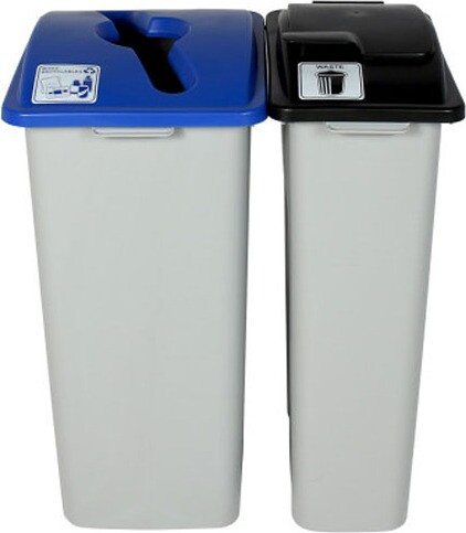 WASTE WATCHER Mixed Recycling Station 55 Gal #BU101314000 WASTE WATCHER Mixed Recycling Station 55 Gal #BU101314000