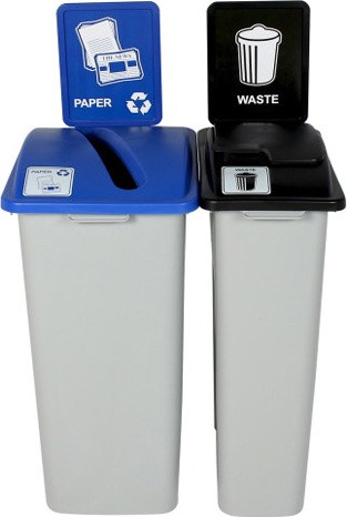 WASTE WATCHER Papers Recycling Station 55 Gal #BU101331000