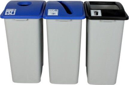 WASTE WATCHER XL Waste, Cans and Papers Recycling Station 96 Gal #BU101342000 WASTE WATCHER XL Waste, Cans and Papers Recycling Station 96 Gal #BU101342000
