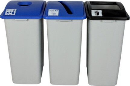 WASTE WATCHER XL Waste, Cans and Papers Recycling Station 96 Gal #BU101342000