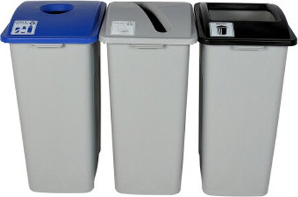 WASTE WATCHER XL Waste, Cans and Papers Recycling Station 87 Gal #BU101340000