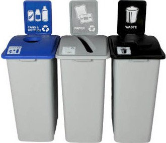 Trio Containers Cans, Paper and Waste Waste Watcher XL, Closed Lid #BU101351000 Trio Containers Cans, Paper and Waste Waste Watcher XL, Closed Lid #BU101351000