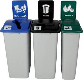 WASTE WATCHER XL Waste, Recycling and Compost Station 87 Gal #BU101345000