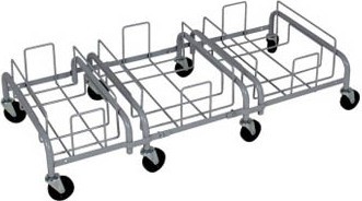 Combo trio chariots en acier contenants Waste Watcher XL #BU103740000 Combo trio chariots en acier contenants Waste Watcher XL #BU103740000