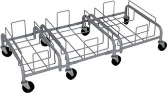 Combo Trio Steel Dollies for Containers Waste Watcher XL #BU103740000