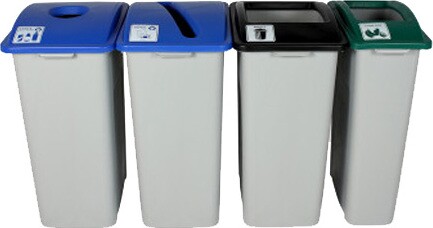 WASTE WATCHER 4-Stream Recycling Station 119 Gal #BU101356000