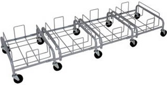 Chariots quadruple en acier pour contenants Waste Watcher XL #BU103869000 Chariots quadruple en acier pour contenants Waste Watcher XL #BU103869000