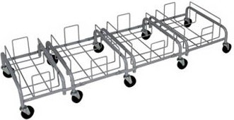 Combo quadruple chariots en acier pour contenants Waste Watcher XL #BU103742000 Combo quadruple chariots en acier pour contenants Waste Watcher XL #BU103742000
